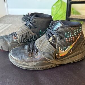 Kids Nike Air Kyrie 6 Shot Clock Black Basketball Shoes Sneakers Youth Size 6